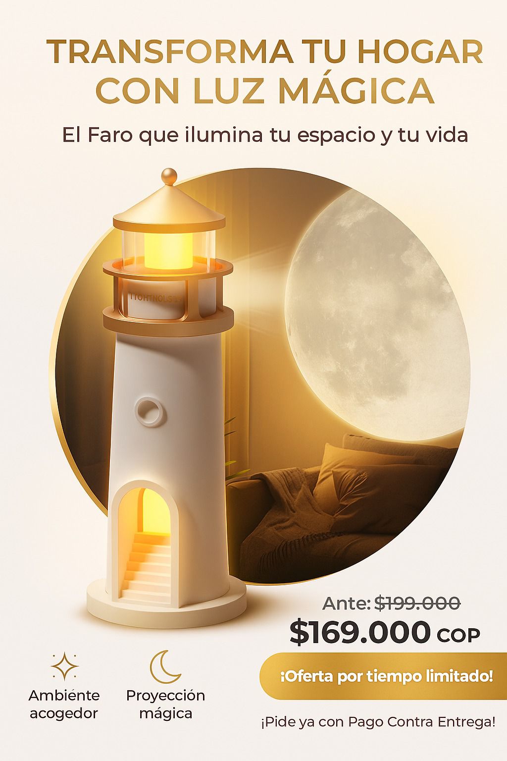 Lampara Proyector de Luna Luz de Faro